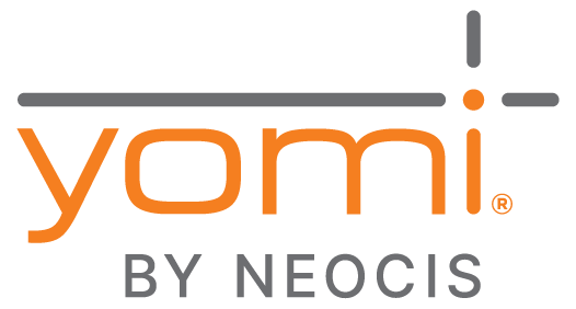 Yomi® robotic system logo by Neocis, representing advanced technology for robot-assisted dental implants at Caring Family Dentistry in Concord.